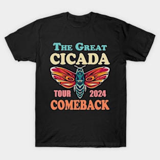 Cicada Fest 2024 Great Eastern Brood X USA 2024 Magicicada Entomology Great Cicada Insect Comeback Tour 2024 T-Shirt